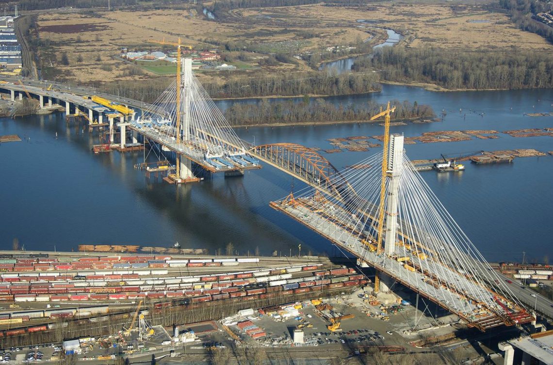 Construction of the new Port Mann Bridge, 2012
