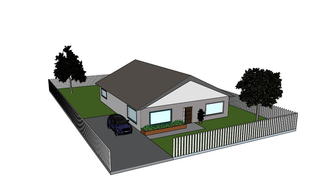 SketchUp residential exterior model by Karen